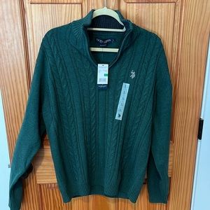 U.S. Polo Assn. Cable Knit Quarter Zip - NWT